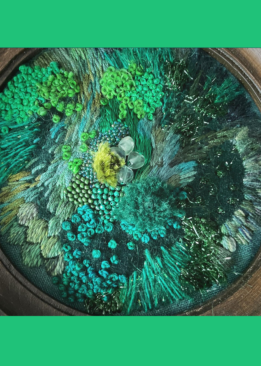 Jewelled Moss Embroidery Workshop With Amy Jones