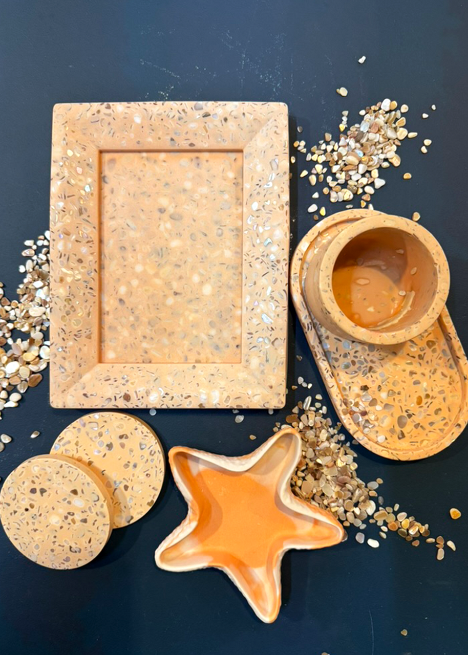 Terrazzo Mirror or Photo Frame + Trinket Tray Workshop in Sydney