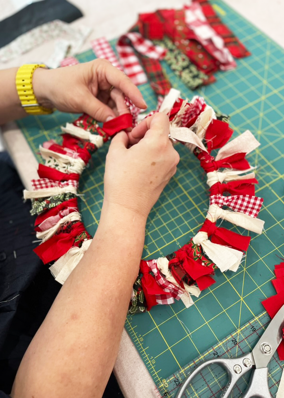 Christmas Rag Wreath Workshop